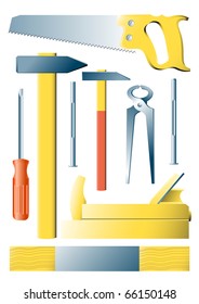 Vector images of the manual tool for civil work