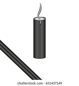 Vector images mourning ribbons and candles