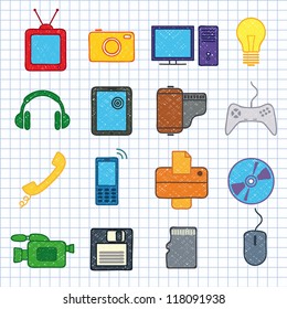 Vector images on electronics