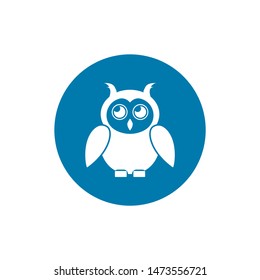 Vector images of owl on a white background. Bird sign