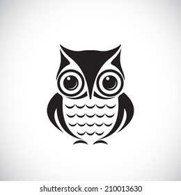 Vector images of owl on a white background.