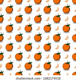 Vector Images Pattern citrus On a white background