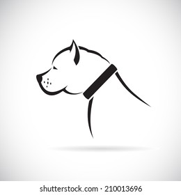 Vector images of Pitbull dog on a white background.