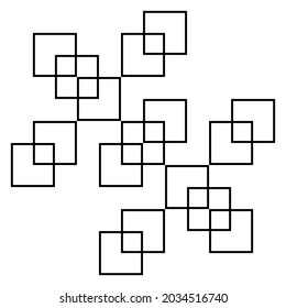 Vector images of regular geometric shapes , black squares on a white background, textures on the desktop wallpaper