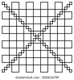 Imágenes vectoriales de formas geométricas regulares, cuadrados negros sobre fondo blanco, texturas sobre papel tapiz de escritorio