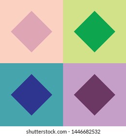 Vector images of rhombus that are elegantly colored
