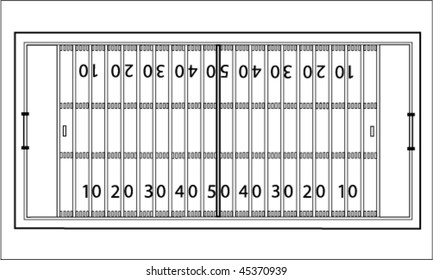 Vector images of the scheme of a field of the American football