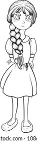 Vector images of a small witch 