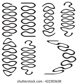 Vector images spring wire