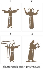 vector images of St. Francis of Assisi