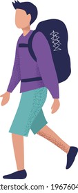 vector images of tourists and travelers. people with suitcases and backpacks in flat style