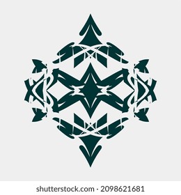 vector images of unique and beautiful minimalist symmetrical motifs for wall decorations or cloth stamps can also be