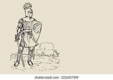 Vector images - very noble medieval knight