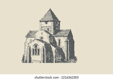 Vector images - very old christian church