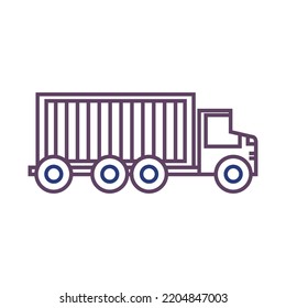 vector image.transport icon on white background with dark lines.