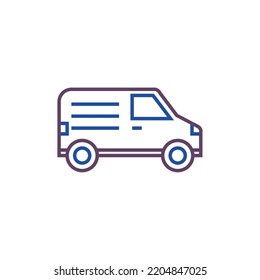 imagen vectorial.icono de transporte sobre fondo blanco con líneas oscuras.