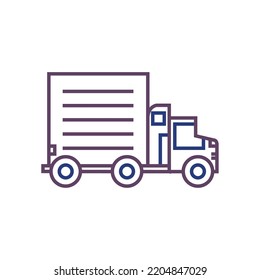 vector image.transport icon on white background with dark lines.