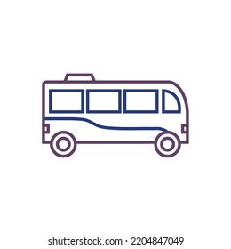 vector image.transport icon on white background with dark lines.