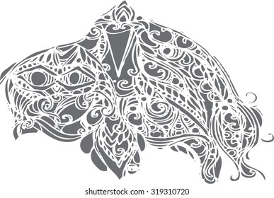 the vector of imagination line art design