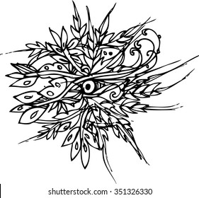 vector of imagination line art design 