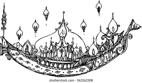 vector of imagination thai art design for card