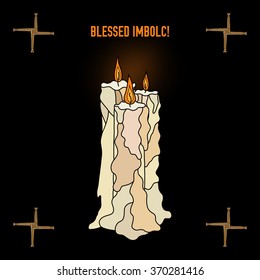 vector imbolc greeting card