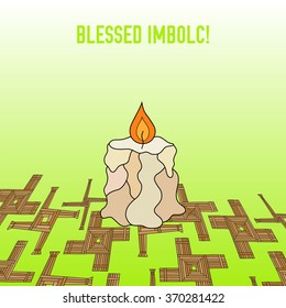 vector imbolc greeting card