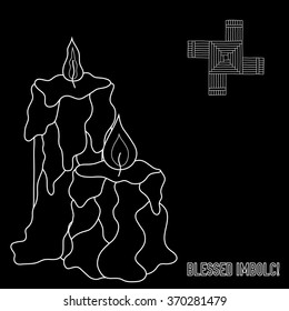 vector imbolc greeting card