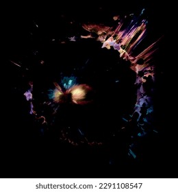 Vector imitation of paint flare. Illustration, pattern, editable paths.