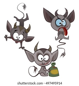 Vector imp, devils for Halloween