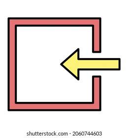 Vector Import Filled Outline Icon Design

