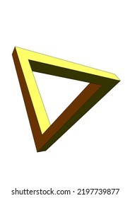 Vector impossible triangle variations perspectivic