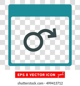 Vector Impotence Calendar Page EPS vector pictogram. Illustration style is flat iconic bicolor soft blue symbol on a transparent background.