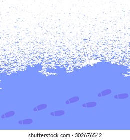 Vector Imprint Soles Shoes Isolated on Blue Background