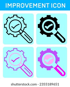 ICONO DE MEJORA DEL VECTOR EN VERSIÓN DE COLOR Y RELLENO