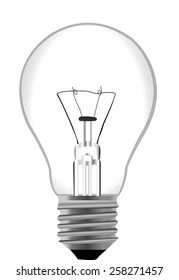 vector incandescent bulbs on white
