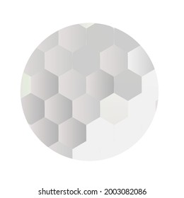 Vector of incomplete golf ball leisure game which afford by rich people or any club
