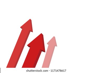 vector increase arrow, 3d illustration