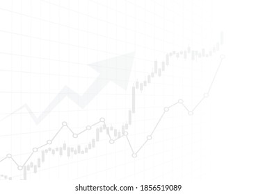 Vector : Increase gray business graphs on white background