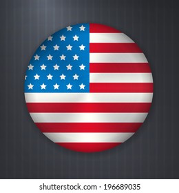 Vector independence american badge. isolated from background. Layered.