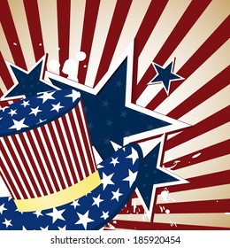 Vector Independence Day- 4 of July - Retro grunge background