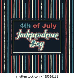 vector independence day background in national flag coloring with hand drawn text