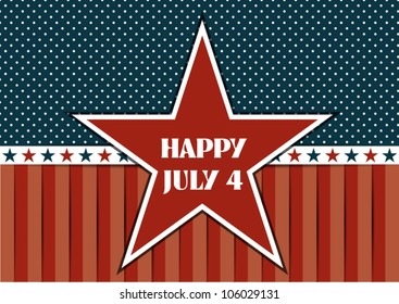 Vector independence day badge / poster - retro vintage version