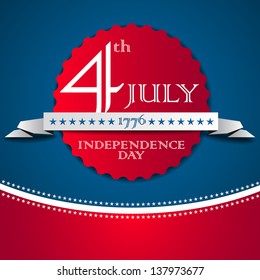 Vector independence day badge / poster - modern paper version