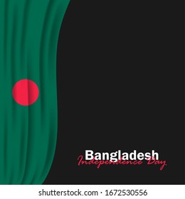 Vector of Independence Day with Bangladesh Flags. Celebration of Bangladesh Independence Day on March 26. Vector Illustration