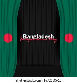 Vector of Independence Day with Bangladesh Flags. Celebration of Bangladesh Independence Day on March 26. Vector Illustration