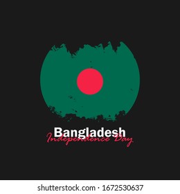 Vector of Independence Day with Bangladesh Flags. Celebration of Bangladesh Independence Day on March 26. Vector Illustration