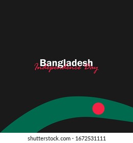 Vektorillustration des Unabhängigkeitstages mit den Flaggen von Bangladesch. Feier des Unabhängigkeitstages von Bangladesch am 26. März. Vektorillustration-Illustration