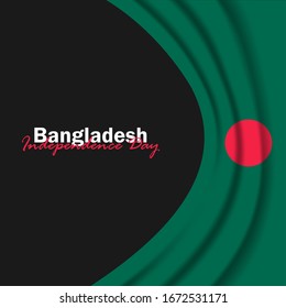 Vector of Independence Day with Bangladesh Flags. Celebration of Bangladesh Independence Day on March 26. Vector Illustration