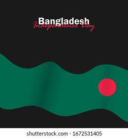 Vector of Independence Day with Bangladesh Flags. Celebration of Bangladesh Independence Day on March 26. Vector Illustration